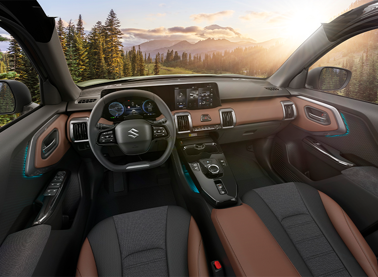 Fekete-barna belső tér